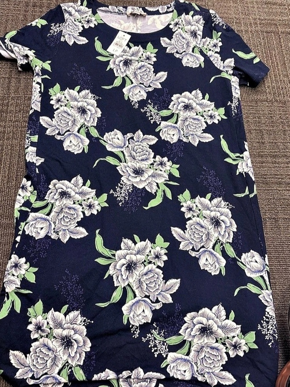 LOFT Floral Dress in Blue